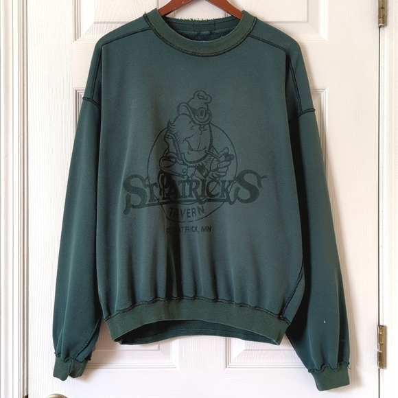 LA Loving 90's Vintage St. Patrick's Tavern Funky Reversible Crewneck Sweatshirt - Picture 11 of 15
